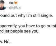Introvert discovers why he is single